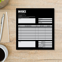 Simple Minimalist Black Invoice Form Business Logo