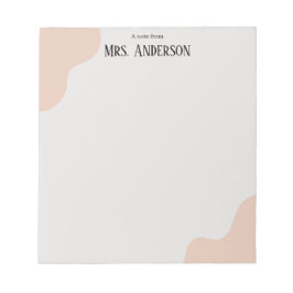 Simple Minimalist Boho Teacher Notepad  Anteckningsblock