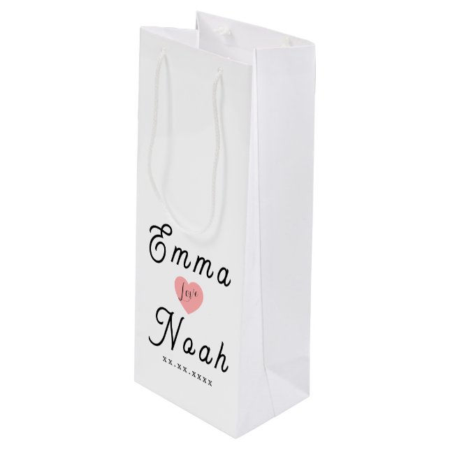Simple Minimalist Customizable White Gift Bag (Framsidan Vinklad)