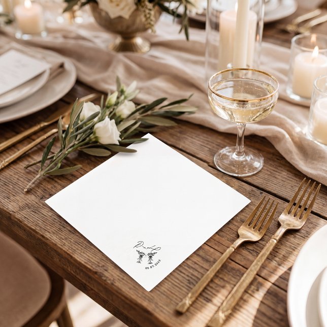 Simple minimalist hand drawn chic coctail pappersservett (Skapare uppladdad)