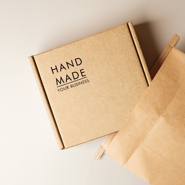 Simple Minimalist Handmade Custom Business Name Stämpel (Skapare uppladdad)