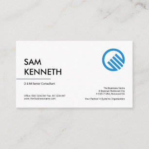 Simple Minimalist Line Rand CEO Founder Visitkort