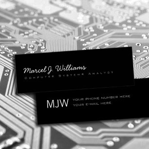 Simple Minimalist Modern Professionell Blk. Mini Visitkort