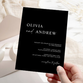 Simple Minimalist & Modern | Wedding Invitation Inbjudningar