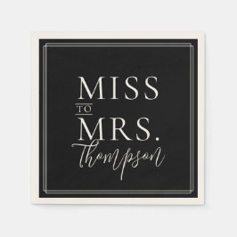 Simple Miss till Mrs Black Möhippa Papper Pappersservett