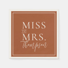 Simple Miss till Mrs Terracotta Möhippa Papper Pappersservett