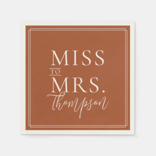 Simple Miss till Mrs Terracotta Möhippa Papper Pappersservett