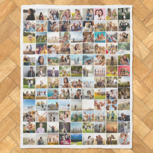 Simple Modern 108 Photo Collage Fleecefilt