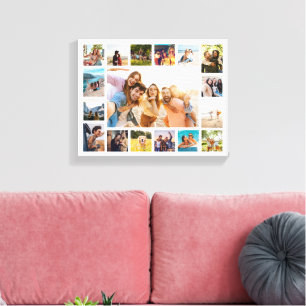 Simple Modern 17 Photo Collage Canvastryck
