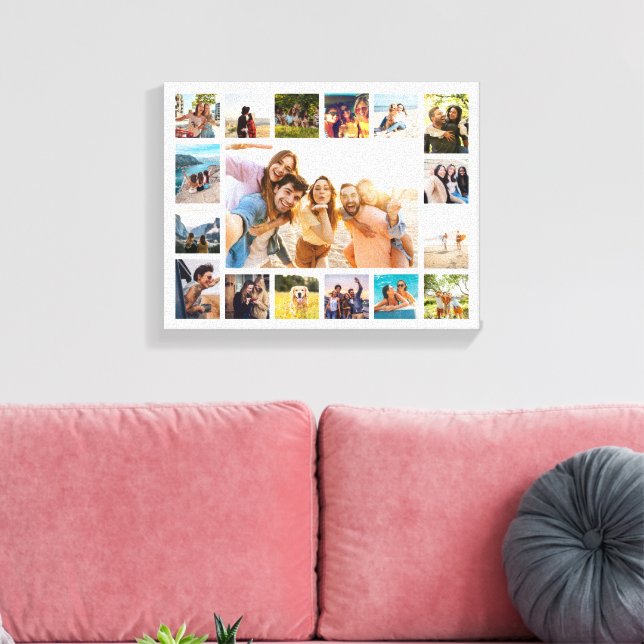 Simple Modern 17 Photo Collage Canvastryck (Insitu (Vardagsrum))