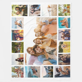 Simple Modern 17 Photo Collage Fleecefilt