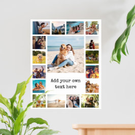 Simple Modern 17 Photo Collage Poster