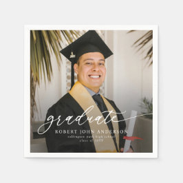 Simple Modern 2026 Photo Graduation Pappersservett