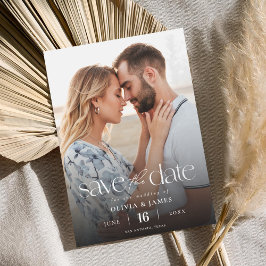 Simple Modern 2 Photo Bröllop spara datum Spara Datumet