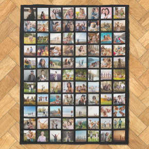 Simple Modern 88 Photo Collage Fleecefilt