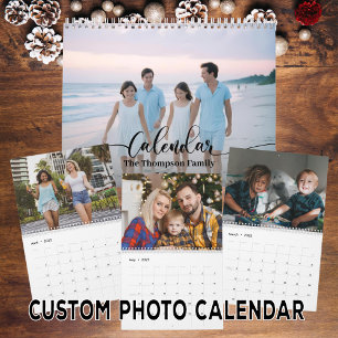 Simple Modern Anpassningsbar 14 Photos Family 2025 Kalender
