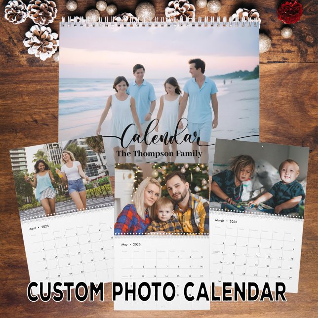 Simple Modern Anpassningsbar 14 Photos Family 2025 Kalender (Skapare uppladdad)