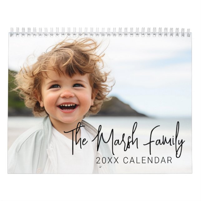 Simple Modern Anpassningsbar Photo - 14 Bild Kalender (Omslag)