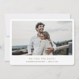Simple Modern Anpassningsbar Photo Elopement Bröll Meddelande