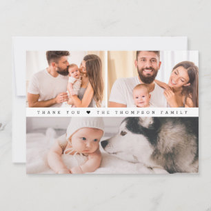 Simple Modern Baby Shower 3 foton Tack Kort