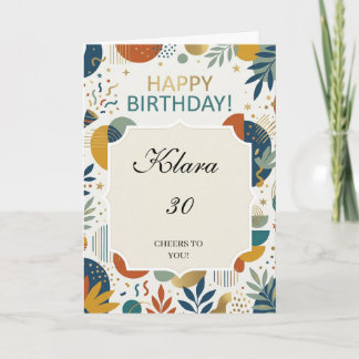 Simple Modern Birthday Card Kort