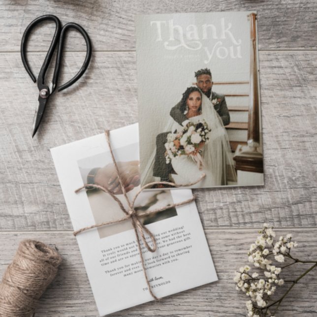 Simple Modern Boho | Foto Bröllop Tack (Skapare uppladdad)