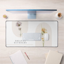 Simple Modern Boho Wildblommor on White