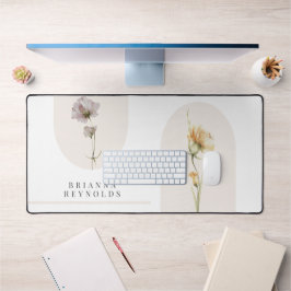 Simple Modern Boho Wildblommor on White