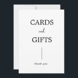 Simple Modern Bröllop Card och Gift Sign Inbjudningar<br><div class="desc">Ett modernt och enkelt språng på bröllop-dagen för att komplettera alla teman. Pair med valfritt ram och låt gästerna veta var de ska lämna kort och gåvor under bröllop!</div>