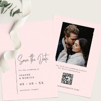 Simple Modern Bush Photo & QR Code Spara Datumet