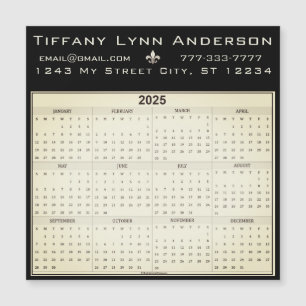 Simple Modern Calendar Black och Ivory Beige