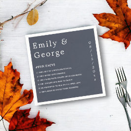 Simple Modern Calligraphy Classy Elegant bröllop Pappersservett