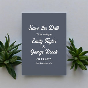 Simple Modern Calligraphy Classy Elegant bröllop Spara Datumet