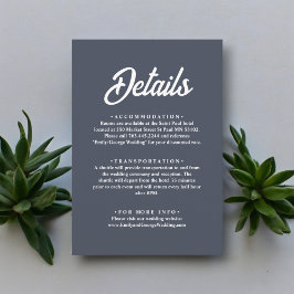 Simple Modern Calligraphy Classy Elegant bröllop Tilläggskort