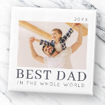 Simple Modern Chic Anpassningsbar  Best Pappa Phot Magnet<br><div class="desc">Design består av modern chic-typografi med sans serif- och serif-teckensnitt.</div>