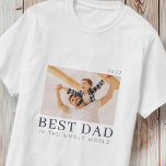 Simple Modern Chic Anpassningsbar  Best Pappa Phot T Shirt<br><div class="desc">Design består av modern chic-typografi med sans serif- och serif-teckensnitt.</div>