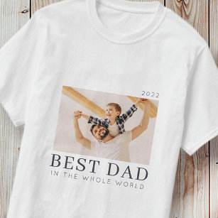 Simple Modern Chic Anpassningsbar  Best Pappa Phot T Shirt