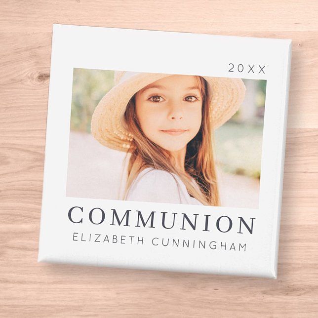 Simple Modern Chic Anpassningsbar First Communion  Magnet (Skapare uppladdad)