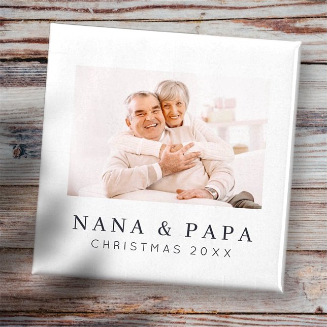 Simple Modern Chic Anpassningsbar Grandma Photo He Magnet (Skapare uppladdad)