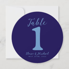 Simple Modern Coastal Wedding Reception Table Card Julkort