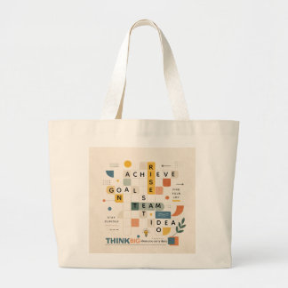 Simple modern contemporary trendy cool tote bag jumbo tygkasse