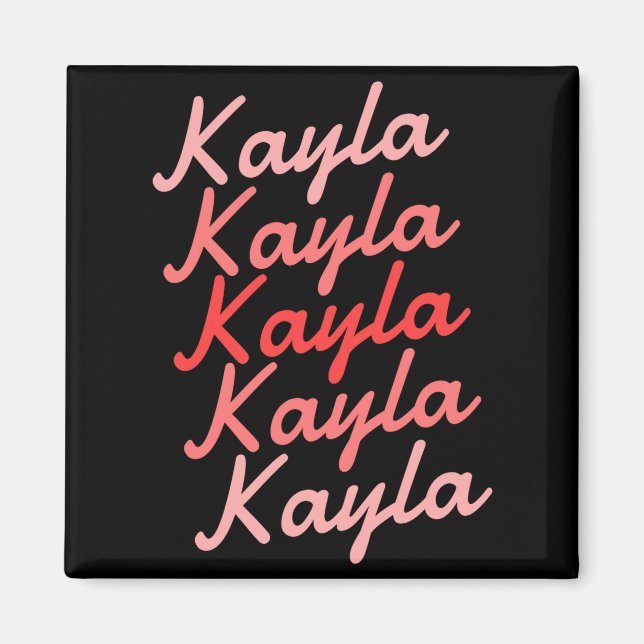 Simple Modern Cool Tygraphy Name Toddler  Magnet (Framsidan)