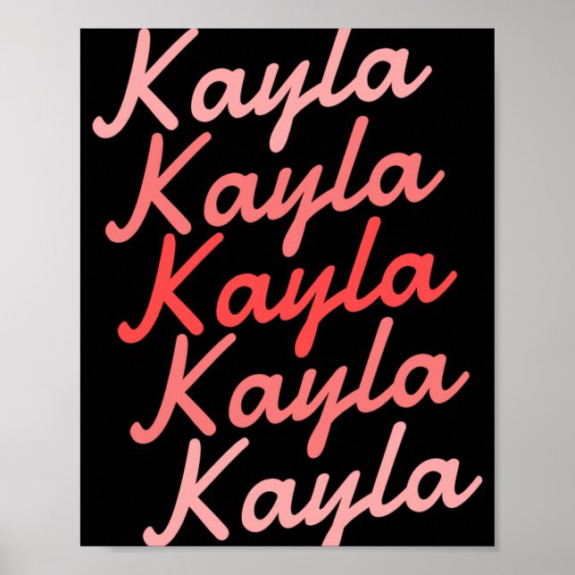 Simple Modern Cool Tygraphy Name Toddler T Shirt  Poster (Framsidan)