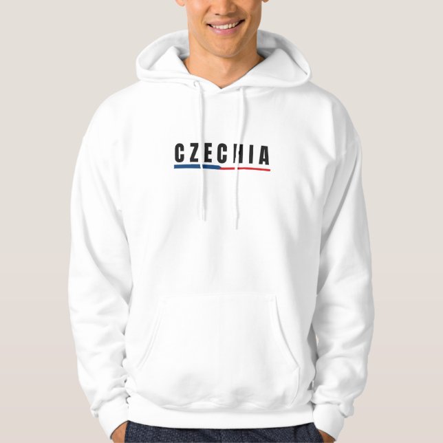 Simple Modern Czech Czechia Art Brev Souvenir Hoodie (Framsida)
