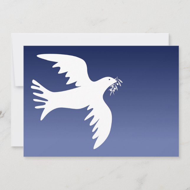 Simple Modern Dove Holiday Card Christmas Card (Framsida)