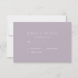 Simple Modern Dusty Lilac-Bröllop OSA Card