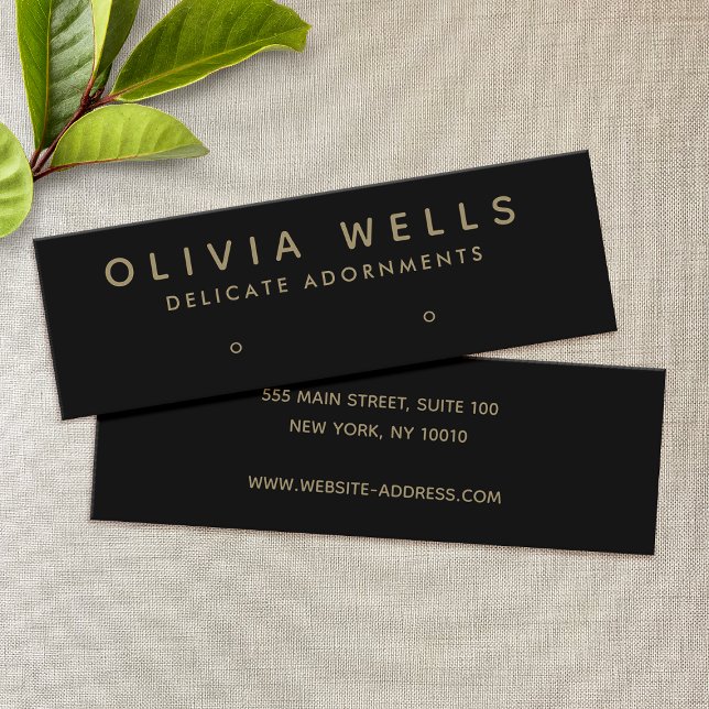 Simple Modern Earring Visning Mini Mini BusinesB Visitkort (Skapare uppladdad)
