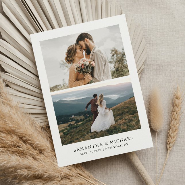 Simple Modern Elegant Photo Wedding Spara Datumet (Skapare uppladdad)