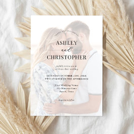 Simple Modern Elegant Wedding Inbjudningar