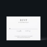Simple Modern Elegant Wedding OSA Kort<br><div class="desc">A timeless and elegant wedding RSVP card featuring refined typography and a clean, minimalist layout. Designed with classic serif fonts paired with a delicate script accent for a sophisticated, editorial feel. Perfect for modern, formal, or black-tie weddings, this design offers a luxurious yet understated look that will never go out...</div>